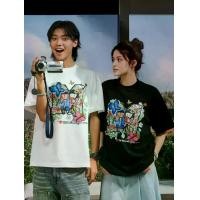 ราคา Bouquet Love Oil Painting Cartoon American Style Short Sleeve T-Shirt Unisex Couple Summer Loose Half Sleeve TeeBouquet Love Oil Painting Cartoon American Style Short Sleeve T-Sh (1731494493081143206)