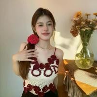 ราคา เสื้อชั้นในถักกลวง, บล็อกสี, ดีไซน์สวย, สไตล์วันหยุด, เสื้อกั๊กแขนกุดเซ็กซี่และเซ็กซี่, ทรงสลิมฟิต, เสื้อสั้น, เหมาะสำหรับฤดูร้อน คอปาด ยูนิโคล่ ยูนิโคล่ เชิ้ต เ ส ื (1731780686751172173)