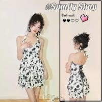 ราคา Sumlly ชุดว่ายน้ํา วันพีช ชุดว่ายน้ำผู้หญิง ชุดว่ายน้ำวันพีช มีกางเกงด้านใน มีฟองน้ำ แฟชั่นชายทะเล ชุดชายหาด Swimsuit (1730295395426601463)