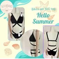 ราคา Twistor set (3216) บิกินี่ bikini ชุดว่ายน้ำ swimsuit เซ็ต 2 ชิ้น มีฟองน้ำ บิกินี่สายไขว้ (1729605271177366089)