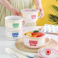 ราคา ถ้วยเซรามิก ชาม ลายnoodles มาม่า ถ้วยใส่มาม่าพร้อมฝา เข้าไมโครเวฟได้ แนะนำ (1732351446098020110)
