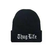 ราคา หมวกไหมพรม หมวกอินเทรนด์ หมวกไหมพรมยางยืดถักนิตติ้ง THUG LIFE BEANIE ขายร้อนโดยตรงในปี 2025 BBOY (1732352571509999413)