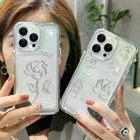 ราคา COD Space Simple Line-drawing Rose ซิลิโคนเคสโทรศัพท์สำหรับ IPhone 15 Pro Max 11 12 13 14 Pro Max 7 8 Plus SE 2020 XS Max XR X ปลอกหุ้มโทรศัพท์มือถือกันกระแทก (1729691607163701809)