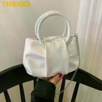 ราคา B2-New niche pleated handbag กระเป๋าสานลายก้อนเมฆ กระเป๋าสะพายข้างสายโซ่ 5 สี (1731491737392154187)