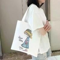 ราคา กระเป๋าผ้าแคนวาส สำหรับผู้หญิง กระเป๋าสะพายไหล่เดียว กระเป๋าสะพายข้างฤดูร้อน ความจุมาก มีซิป กระเป๋าโท้ทมือถือ รุ่นใหม่ สีขาว เหมาะสำหรับปี Tote กระเป๋าถือ Handbag กระเป๋า พวงกุญ (1731806546007131970)