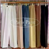 ราคา Rejoicing415shop สินค้าเฉพาะจุด Paris Pant กางเกงขายาวทรงกระบอกกลาง ดีเทลขอบยื่นกระดุมดำ (1729776509452520128)