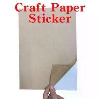 ราคา สติ๊กเกอร์กระดาษคราฟท์A4,สติกเกอร์สีน้ำตาลA4,CRAFT PAPRER STICKER,A4 STICKER สติกเกอร์กันน้ำ แพ็ค 20 แผ่น (1732213231346026046)