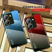 ราคา พร้อมส่งจากไทย เคสกระจกไล่สี ใช้สำหรับ Vivo Y03T Y18 Vivo Y03 Y27S Y27 5G Y36 เคสกระจกสองสี วีโว่Y27 5G (1732273063007454701)