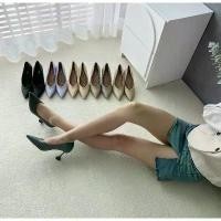 ราคา รองเท้าคัทชู Champagne Heels ส้นสูง2.5 นิ้ว รองเท้าkaimooksissy 993-7 (1732383160701060513)