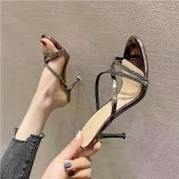 ราคา รองเท้า รองเท้าส้นสูง รองเท้าแฟชั่น ส้นเข็ม สายไขว้เพชร สไตล์เกาหลี 060 รองเท้าส้นสูง High Heels (1732285519434189657)