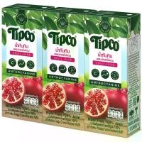 ราคา [เเพ็ก3] TIPCO น้ำทับทิม Pomegranate&Mixed fruits juice 100% ขนาด 200 ml. (1732181306809812831)