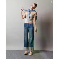 ราคา beforesunset_studio - Cheese High-waisted Cuffed Ankle Denim กางเกงยีนส์ทรงตรง ดีเทลพับขา (1730169023644601251)