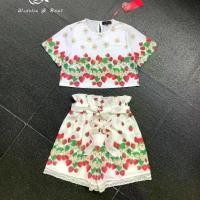ราคา งานป้ายเเฟชั่น สีขาวแดง Strawberry cream cheese Set ชุดเข้าเซ็ต 2ชิ้น เสื้อ+กางเกงขาสั้น พิมพ์ลายสตอเบอรรี่ เอวยางยืด (1729990741520779487)