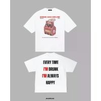 ราคา DARNICA เสื้อยืด Oversize Premium Cotton100% เสื้อยืดแนวสตรีท ลายDrink And Drunk (1732057122737064372)