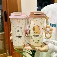 ราคา แก้วเก็บความร้อน/เย็น ลายการ์ตูนสัตว์น่ารัก วัสดุเซรามิก เก็บอุณหภูมิ มาพร้อมพวงกุญแจซิลิโคน ✨ ฝาปิด ถ้วย ยาง water fork หิน ฝา คริสตัลแบบ ใหม่ h cup ชุด โกโก วา (1732300491722819487)
