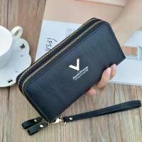 ราคา กระเป๋าสตางค์ใบยาวสำหรับผู้หญิง มี 2 ซิป กระเป๋าตัง กระเป๋าสตาง กระเป๋าเงิน กระเป๋าเล็ก Coin Purse ลิปสติก กระเป๋าถือ Card Holder กระเป๋าใส่เครื่องสำอาง Pouch Wallet มีซิป ที่ใส่บัตร Holder (173193225