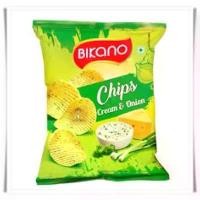 ราคา NJKXNS มีบริการเก็บ อาหารอินเดีย (x3) Bikano Cream &amp; Onion Chips 60g (1731990143612257624)