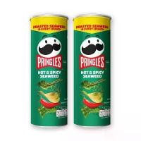 ราคา [พร้อมส่ง] Pringles Potato Chips Hot & Spicy Seaweed Flavor 97g x 2. Pringles Potato Chips Hot & Spicy Seaweed Flavor 97g x 2 (1731632023973561737)