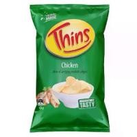 ราคา TK ทินส์ มันฝรั่งแผ่นบางกรอบรสไก่ Thins Chicken Thin & Crispy Potato Chips 45g. (1732030141625567241)