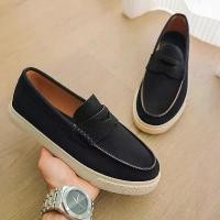 ราคา รองเท้าไม่มีส้น, รองเท้าผู้ชายน้ำหนักเบา, รองเท้าหนังนิ่ม, ทันสมัย loro piana loafers loafers shoes men penny loafers (1732100197931451590)