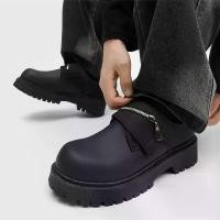 ราคา รองเท้าหนังสำหรับผู้ชาย, รองเท้าหนังหัวโต, รองเท้าหนังแบบสวมสำหรับผู้ชาย, รองเท้าหนังหัวกว้าง, หนังสีดำ, เพิ่มความสูง loafers (1731859205257070790)