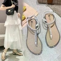 ราคา รองเท้าแตะ Rhinestone รองเท้าแตะฤดูร้อนใหม่ รองเท้าแตะส้นแบน flats รองเท้า ผ้าใบ ผู้ หญิง ผู้หญิง ทรงเอ หู หนีบ แท้ girl ของ (1732058318410712207)