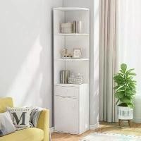 ราคา ตู้เข้ามุมส ตู้วางของ ตู้โชว์ Bookshelf ตู้สูง ประหยัดพื้นที่ ชั้นวางไม้ 30x30x150ซม. คลังสินค้า (1732336045657983254)