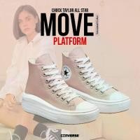 ราคา Converse คอนเวิร์ส รองเท้าผ้าใบ รองเท้าข้อสูง สีชมพู W Chuck Taylor All Star Move Platform HI A01369CH2PIXX (3000) (1729685923352250650)