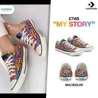 ราคา Converse คอนเวิร์ส รองเท้าผ้าใบ รองเท้าลำลอง รองเท้าแฟชั่น สำหรับผู้หญิง W Chuck All Star OX 570487 (2190) (1729596973091555610)