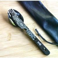ราคา COD ชุดช้อนซ้อมมีด ชุดช้อนแคมป์ ช้อนแคมป์ปิ้ง STARDUST cutlery set (1731991356408432619)