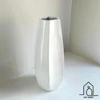 ราคา แจกันเซรามิคทรงสูงขนาดใหญ่ สีขาว (Large ceramic vase) แนะนำ (1731635295816223557)