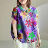 ราคา เสื้อฮาวายลายดอกไม้สีรุ้ง สำหรับผู้หญิง ระบายอากาศได้ดี เสื้อสงกรานต์ เสื้อเบลาส์แขนสั้น สไตล์วินเทจ ใส่สบาย ทรงหลวม เหมาะสำหรับเทศกาล 2566 เสื้อ ป้ายดาหลา เสื้อเเฟชั่น ผู้หญิง เสื้อ ซาร่า (1731340819
