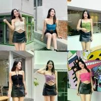 ราคา Aurora พร้อมส่ง (รูปถ่ายจากงานจริง )เสื้อเกาะอก ถักไหมพรม knitting สีสันสดใส กิมมิคทอลาย ใส่ได้2ด้านทรง แซ่บเก๋มากๆ (1730148372929416186)