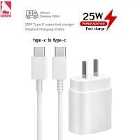 ราคา ชุดชาร์จ, [Samsung], 25W, หัวชาร์จ + สายชาร์จ, อะแดปเตอร์เดินทาง PD Type C to Type C, การชาร์จเร็วสุด, เข้ากันได้กับ Samsung Note20, Note10, Note9, Note8, S20, S10, S9, S8, A80, (1732454765357597782)