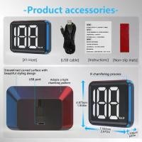 ราคา สมาร์ทเกจ [Vktech]GPS KMH MPH HUD Digital Speedometer Head Up Display Digital Speed Meter Gauge Big Font Speed Car Electronics Accessories Display meter (1731954926288930686)