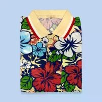 ราคา YW garment เสื้อโปโลผู้ชาย เสื้อสงกรานต์ผู้ชาย เสื้อลายดอกผู้ชาย ลายดอกปกครีม Polo Shirt สุภาพบุรุษ คอปก Clothing ฝ้าย Shirt สุภาพบุรุษ (1730126781318400870)