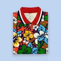 ราคา YW garment เสื้อโปโลผู้ชาย เสื้อสงกรานต์ผู้ชาย เสื้อลายดอกผู้ชาย ลายดอกปกแดงพื้นแดง Shirt สุภาพบุรุษ คอปก Clothing Polo ฝ้าย (1730126785806961510)