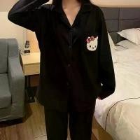 ราคา ชุดนอนคิตตี้น่ารัก Sanrio Anime สำหรับผู้หญิง สไตล์ Y2K ชุดนอน เสื้อผ้าที่บ้านน่ารัก ชุดนอนแขนยาว ชุดนอนลำลอง สไตล์ Kawaii (1731892032477105023)