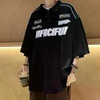 ราคา เสื้อโปโลหนัก สไตล์อเมริกัน แขนสั้น เสื้อฤดูร้อนของผู้ชาย ดีไซน์เก๋ไก๋ ครึ่งแขน เสื้อยืดคอปกลำลองสไตล์ฮ่องกง เสื้อ bus พิซซ่า tshirt men the north face jackets cannibal corpse shirt anime (17313513951