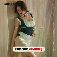 ราคา เสื้อผ้าสาวอวบอ้วน พลัสไซส์ ชุดนอนเซ็กซี่สาวอวบ ไซส์ ใหญ่ ชุดนอนเซ็กซี่สำหรับผู้หญิง ชุดแม่บ้าน Cosplay ชุดนอนเซ็กซี่พร้อมขอบลูกไม้ ผ้ากันเปื้อนเปลือย ชุดนอนเซ็กซี่ (1732136470983968276)