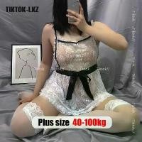 ราคา เสื้อผ้าสาวอวบอ้วน พลัสไซส์ ชุดนอนไม่นอน ชุดนอนสาวอวบ ไซส์ใหญ่ ชุดนอนเซ็กซี่สำหรับผู้หญิง ชุดแม่บ้าน Cosplay ชุดนอนลูกไม้ ผ้ากันเปื้อนซีทรู ชุดสตรี (1732119440970188308)