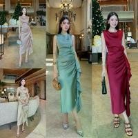 ราคา ชุดออกงาน ใส่ไปงานแต่ง Ritar Costume : VG213 ชุดออกงาน ใส่ไปงานแต่ง ชุดเพื่อนเจ้าสาว งานคุณภาพ ลุคเรียบหรู ดูแพง Lady Clothing Women เสื้อผ้า ผู้หญิงซาติน Dress (1731551905492601568)