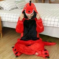 ราคา Kigurumi สีแดงสำหรับผู้ใหญ่, Onesie ไดโนเสาร์, ชุดนอนสัตว์ Fannel, คอสเพลย์การ์ตูน, ชุดนอนฮาโลวีน, ชุดอยู่บ้าน, ไม่มีรองเท้า ursula costume ชุด มาสคอต แพนด้า (1731863919033812244)
