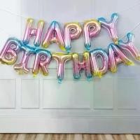 ราคา ลูกโป่งฟอยล์ ลายตัวอักษร Happy birthday 13ตัว ขนาด16นิ้ว มีก้านเป่า ใช้ปากเป่าได้ วันเกิด ตัวอักษร HBD (1730226323210012710)