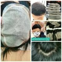 ราคา วิกผมชายแบบติดกาว silk base วิกหัวล้านเสมือนจริง ผมแท้ทอมือ มีหนังศีรษะเต็มแผ่น ขอบPU เสยได้เนียน (1732430961091249975)