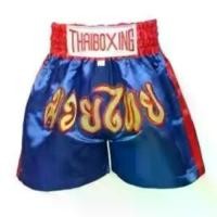 ราคา [เก็บเงินปลายทาง] Thai Kick boxing กางเกงมวย ผู้ใหญ่-ผ้าซาติน งานปักมวยไทย **ของดี ราคาไม่แพง** Blue สำหรับนักมวยอาชีพ (1732317417762424232)