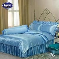 ราคา [ลดแรง] Satin รุ่น Silk Touch ผ้าปูที่นอนแพรไหม 6 ฟุต 5 ฟุต มี 5 ชิ้น นุ่มลื่น เย็นสบาย (ไม่มีมีระบายชาย (1732291566893237810)