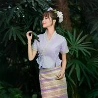 ราคา เสื้อผ้าชาติพันธุ์ได สไตล์ดั้งเดิม แขนสั้น ชุดฤดูร้อน สไตล์ชาติพันธุ์ เหมาะสำหรับสวมใส่ทุกวันและทำงาน กระโปรงทรงหลอด jk attire kimono ชุด กากี ข้าราชการ ผู้ หญิง thai traditional (1731822419186386822)