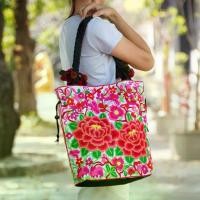 ราคา กระเป๋าสะพายข้าง ผ้าปัก มีซิป กระเป๋าม้ง Tote Thai Shoulder Shoppers Bag (1730381499974191720)