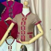 ราคา เสื้อภูไทแขนสั้นหญิง | Phu Thai shirt (1732199184716301725)